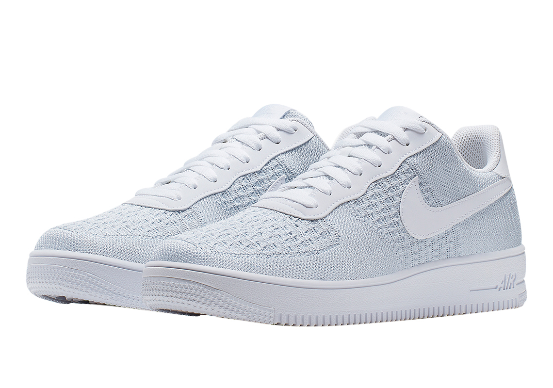 nike air force 1 flyknit 2.0 black pure platinum