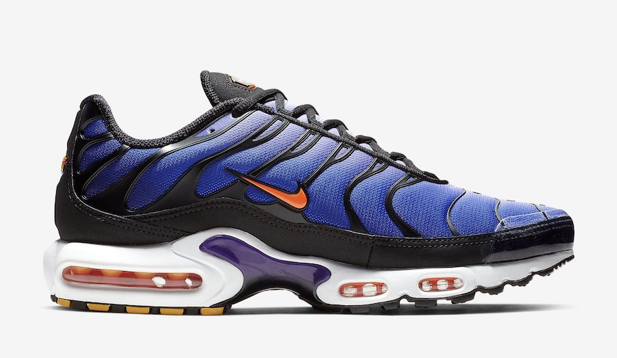 nike air max plus purple and orange