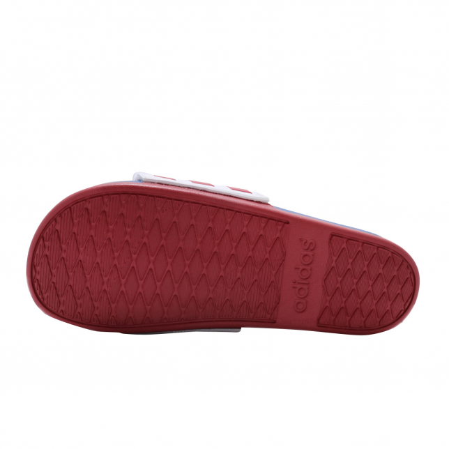 adidas Adilette Comfort Adjustable Cloud White Scarlet Team Royal Blue - Feb 2020 - EG1346