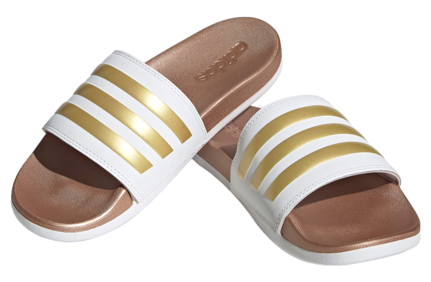 Adidas Adilette Comfort WMNS Cloud White / Matte Gold