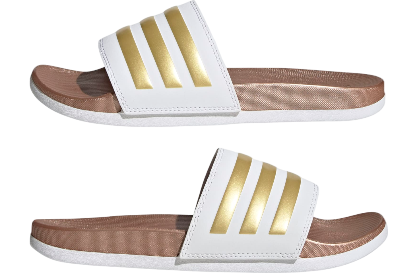 Adidas Adilette Comfort WMNS Cloud White / Matte Gold