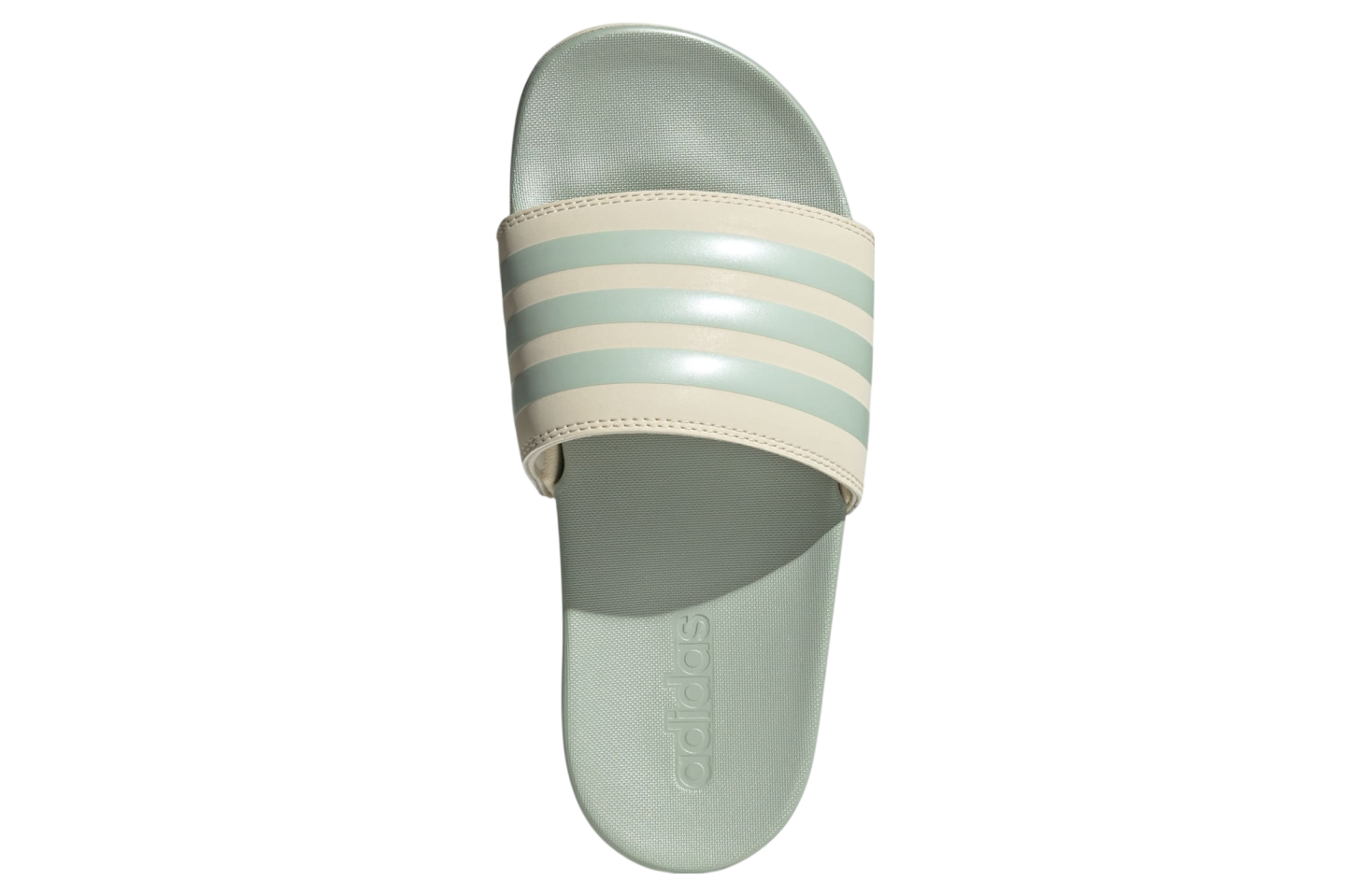 Adidas Adilette Comfort WMNS Wonder White / Linen Green Met.