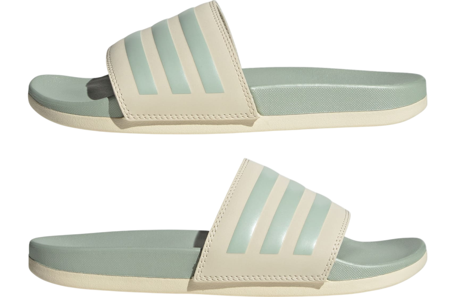 Adidas Adilette Comfort WMNS Wonder White / Linen Green Met.