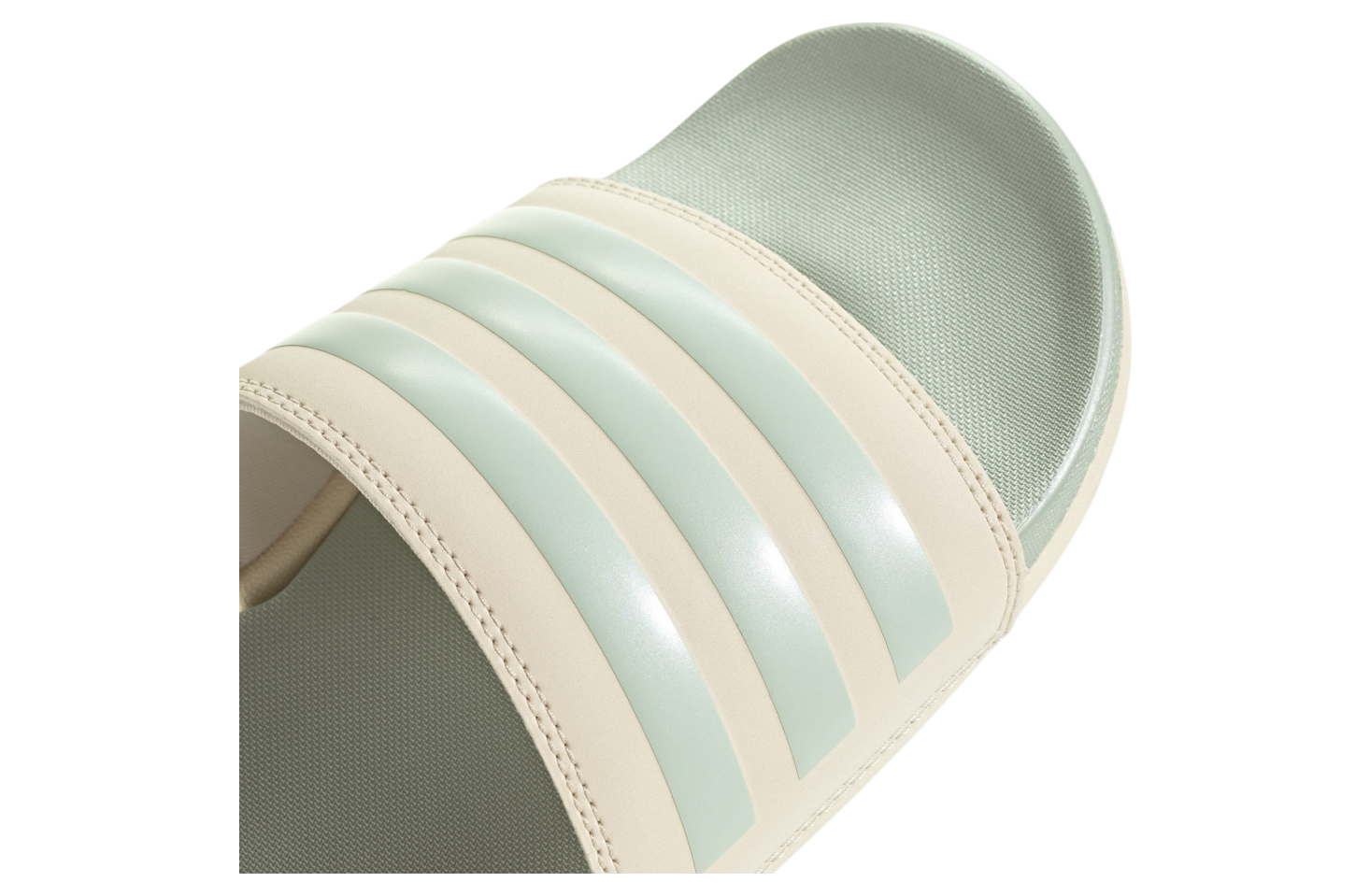 Adidas Adilette Comfort WMNS Wonder White / Linen Green Met.