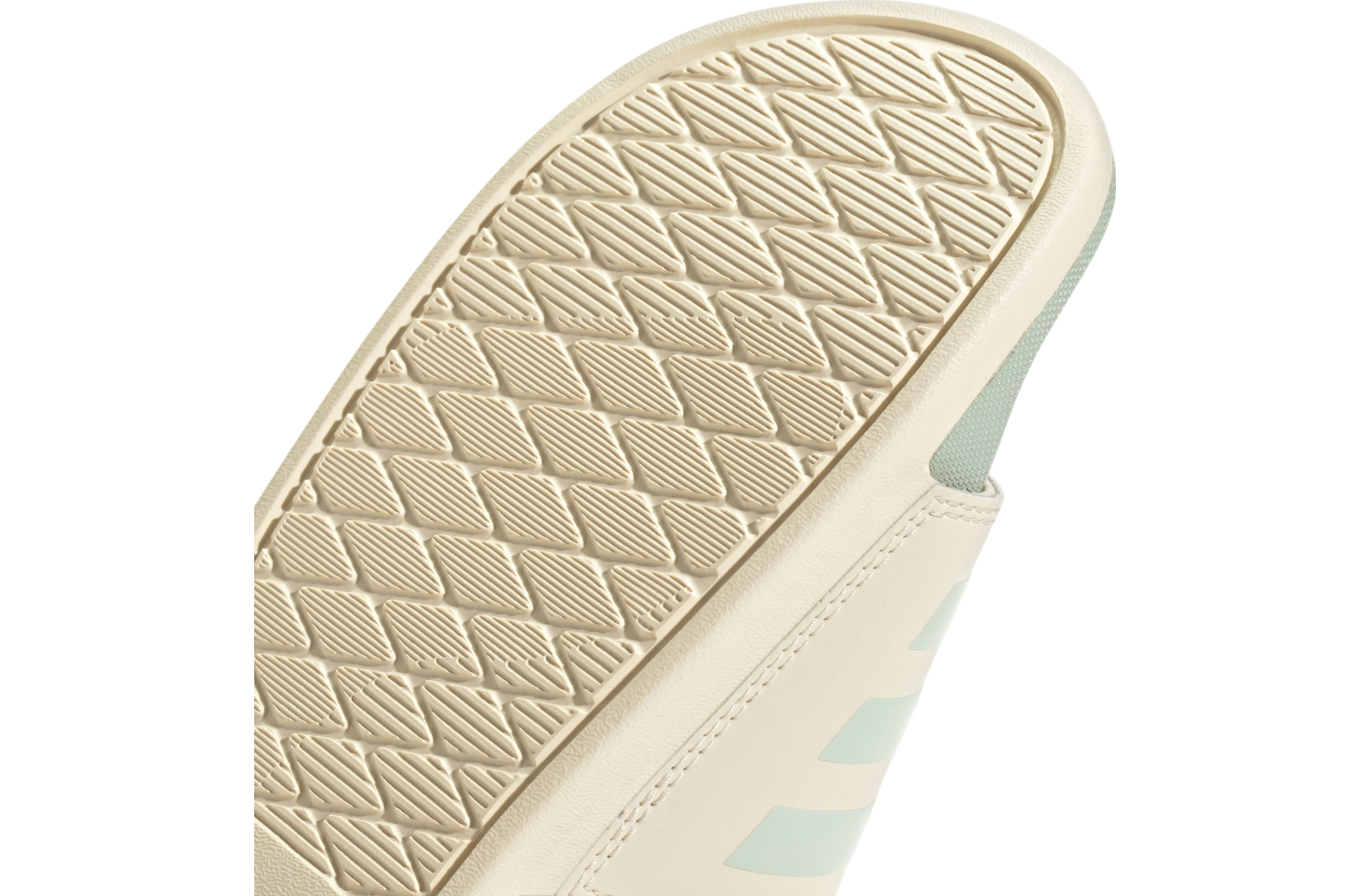 Adidas Adilette Comfort WMNS Wonder White / Linen Green Met.