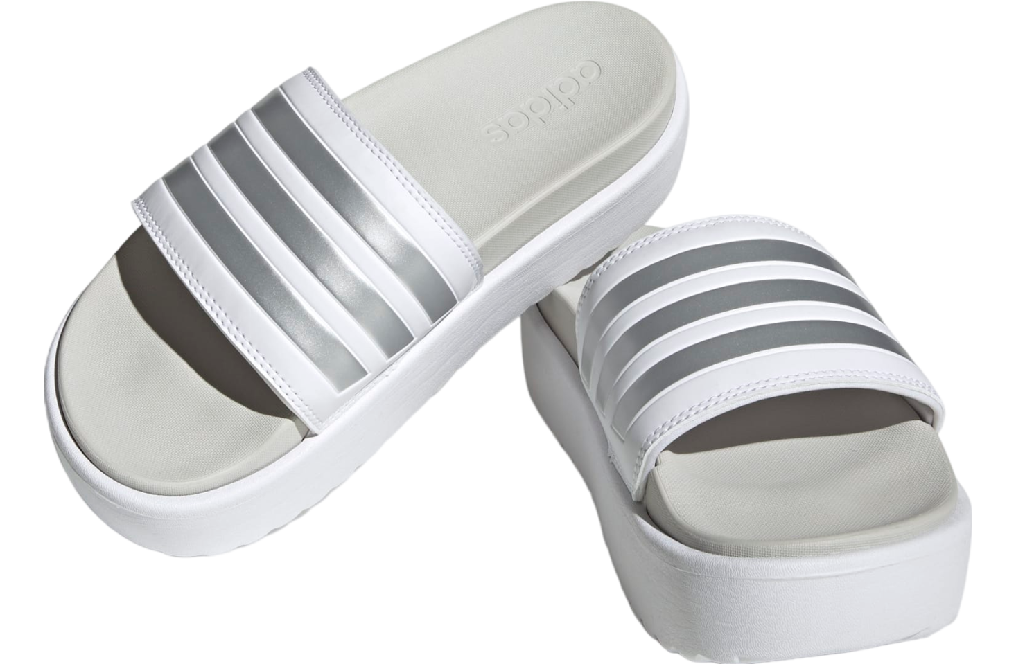 Adidas Adilette Platform WMNS Cloud White / Zero Metalic