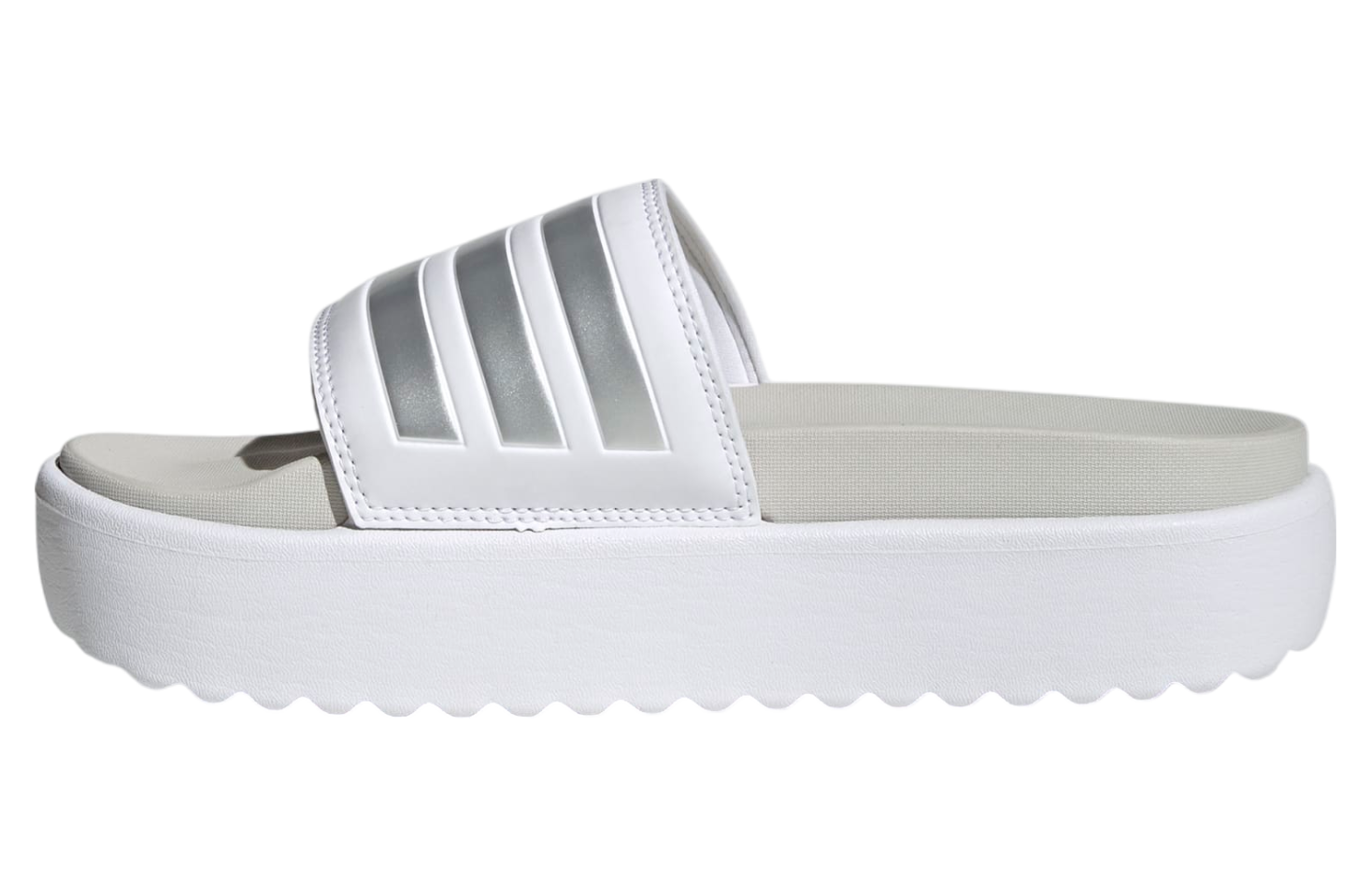 Adidas Adilette Platform WMNS Cloud White / Zero Metalic