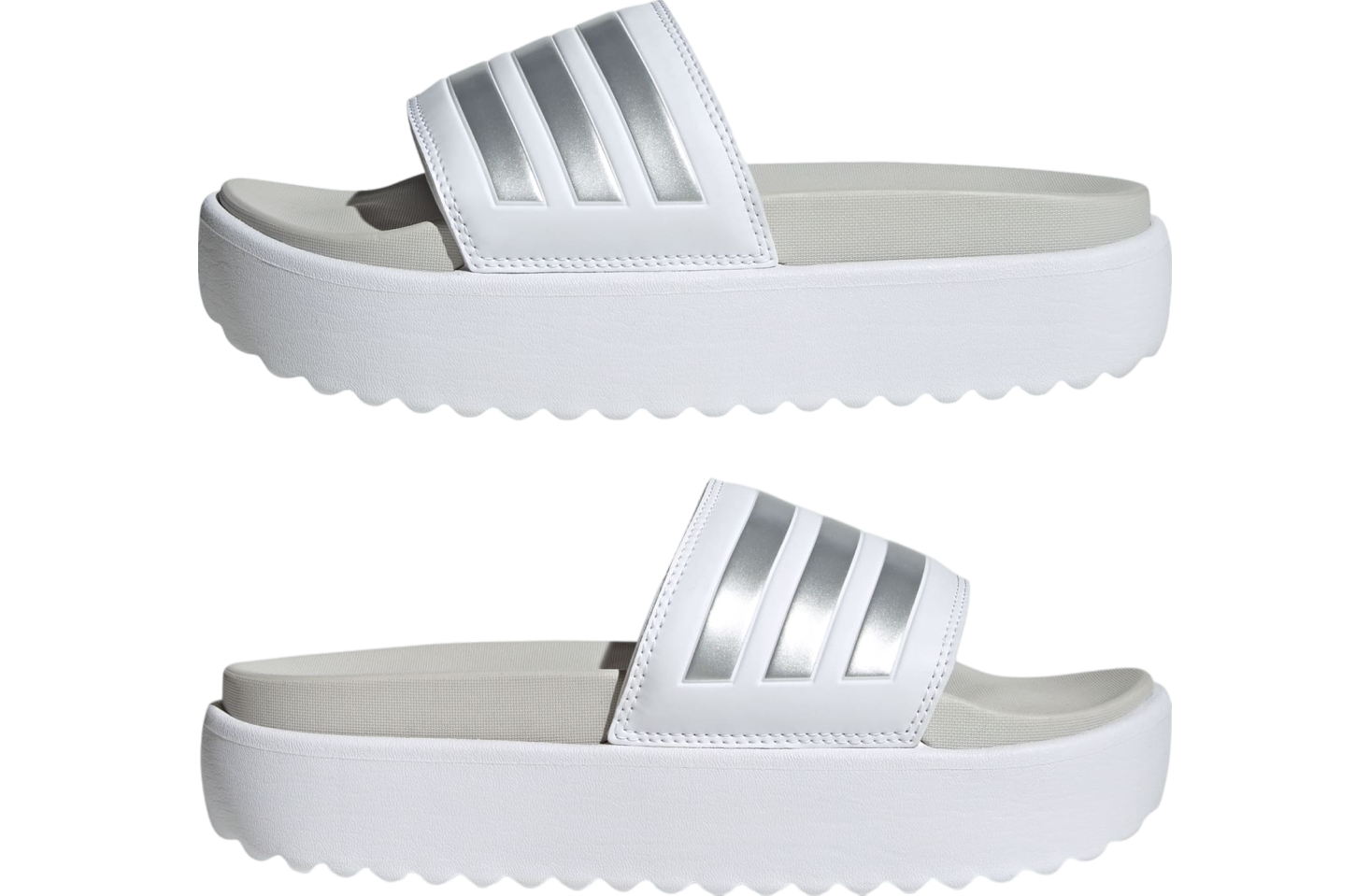 Adidas Adilette Platform WMNS Cloud White / Zero Metalic