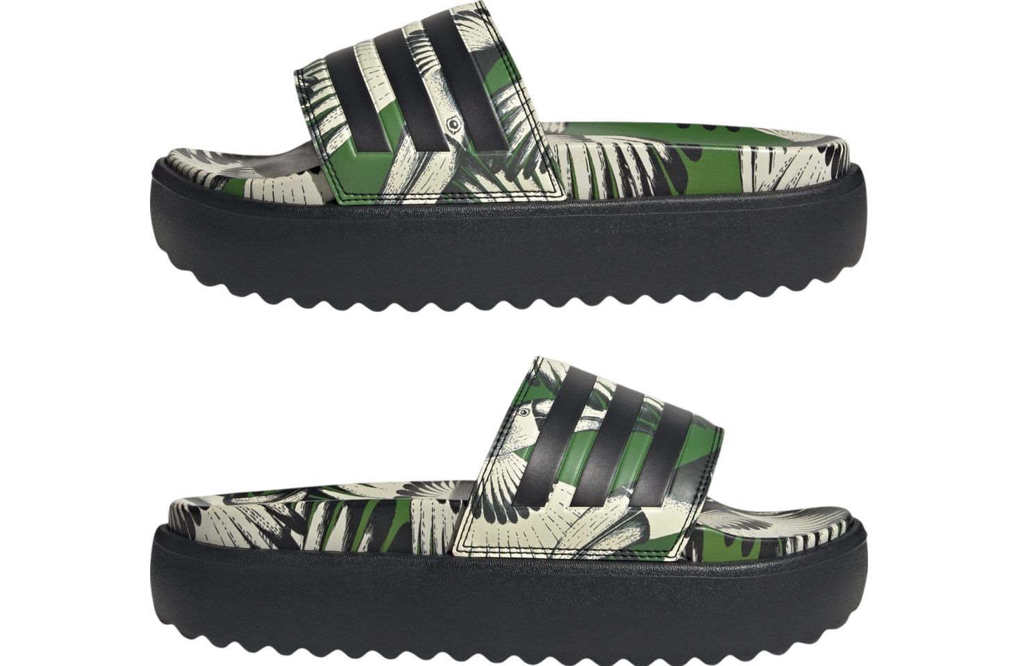 Adidas Adilette Platform WMNS Crew Green / Core Black