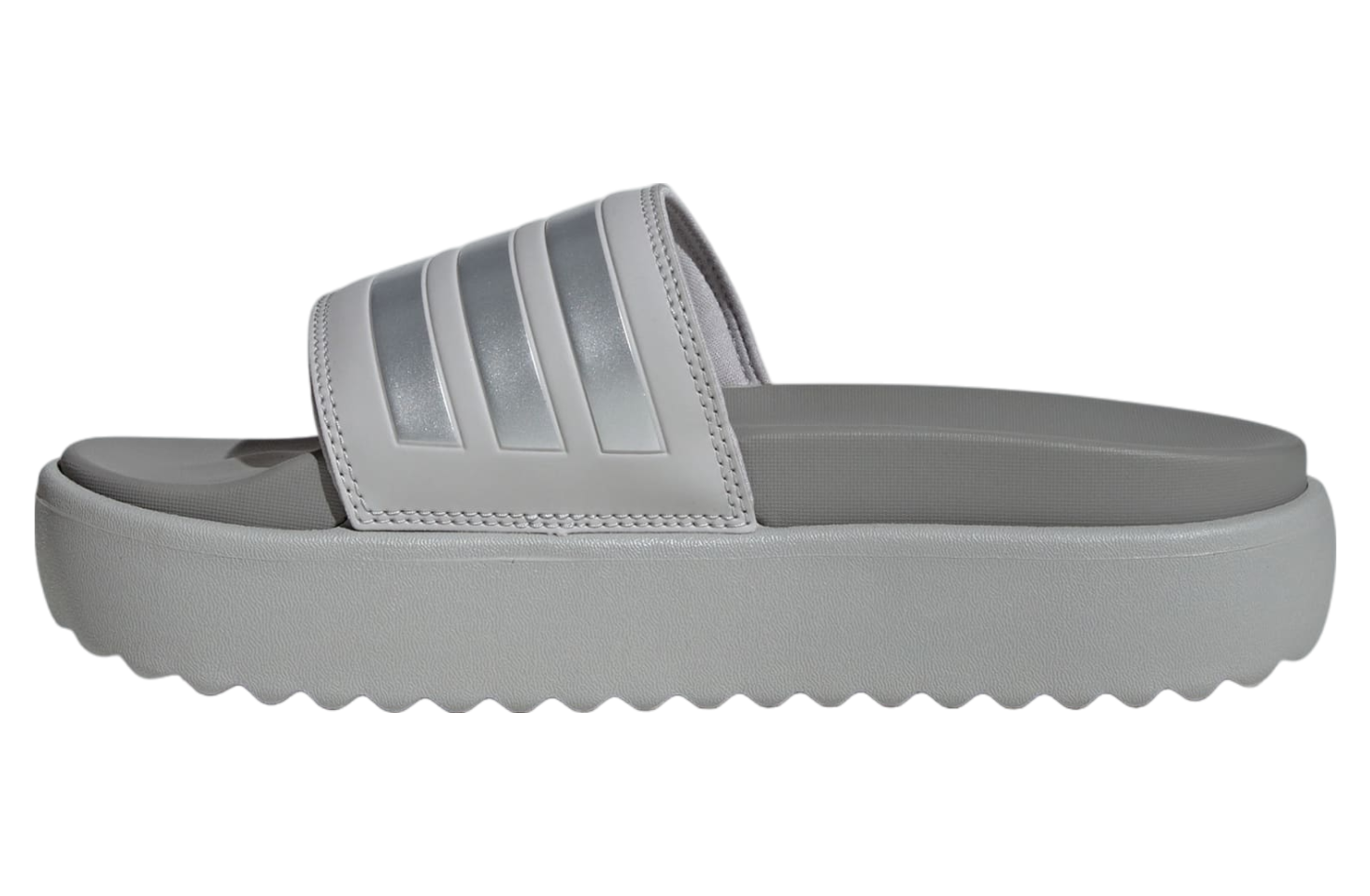 Adidas Adilette Platform WMNS Grey Two / Silver Metallic