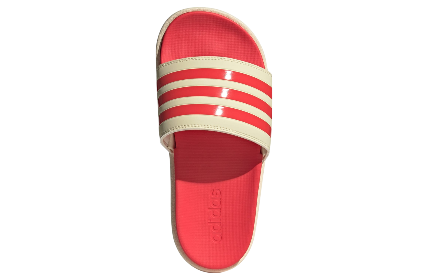 Adidas Adilette Platform Wmns Warm Vanilla / Semi Lucid Red