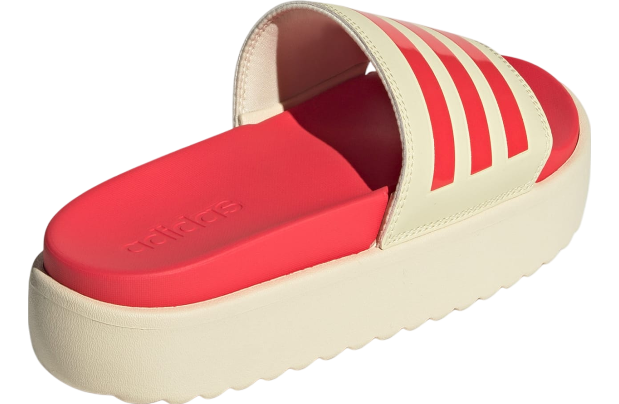 Adidas Adilette Platform WMNS Warm Vanilla / Semi Lucid Red