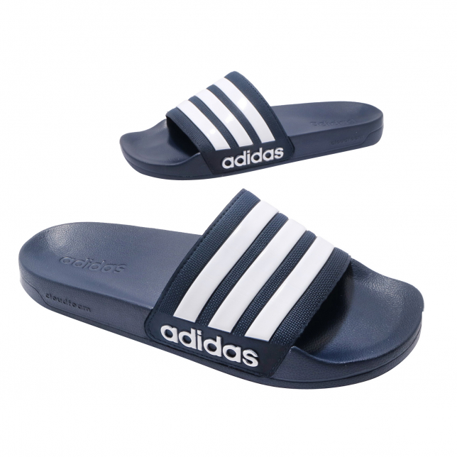 adidas Adilette Shower Collegiate Navy Footwear White - May 2019 - AQ1703