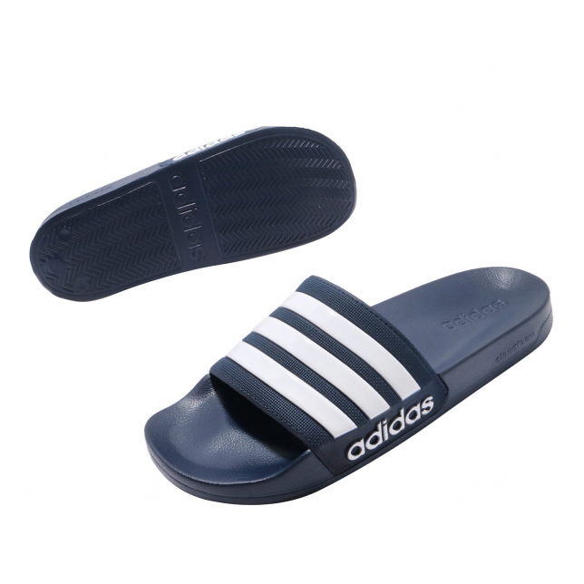 adidas Adilette Shower Collegiate Navy Footwear White - May 2019 - AQ1703