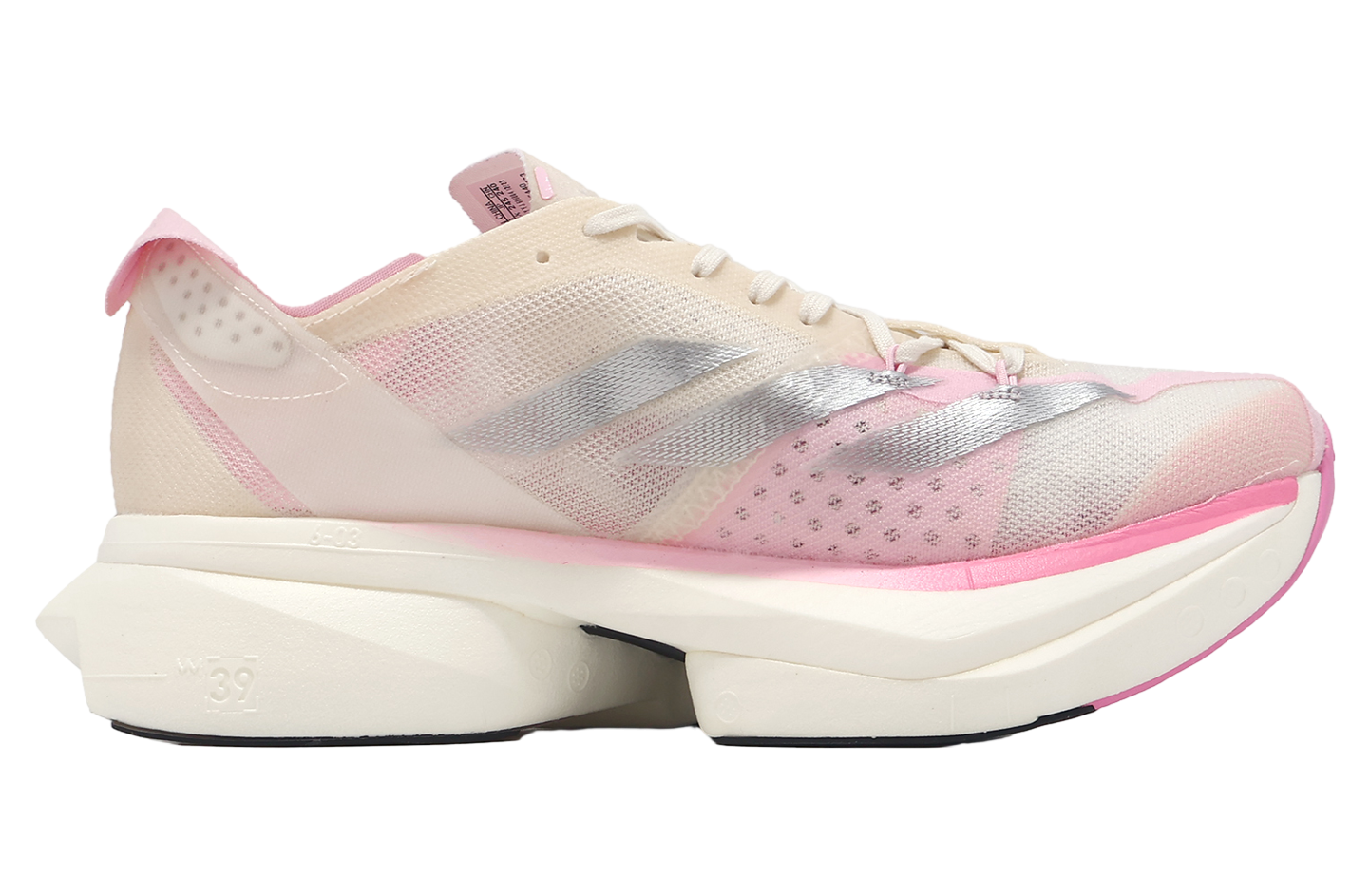 Adidas Adizero Adios Pro 3 M Chalk White / Silver Metallic