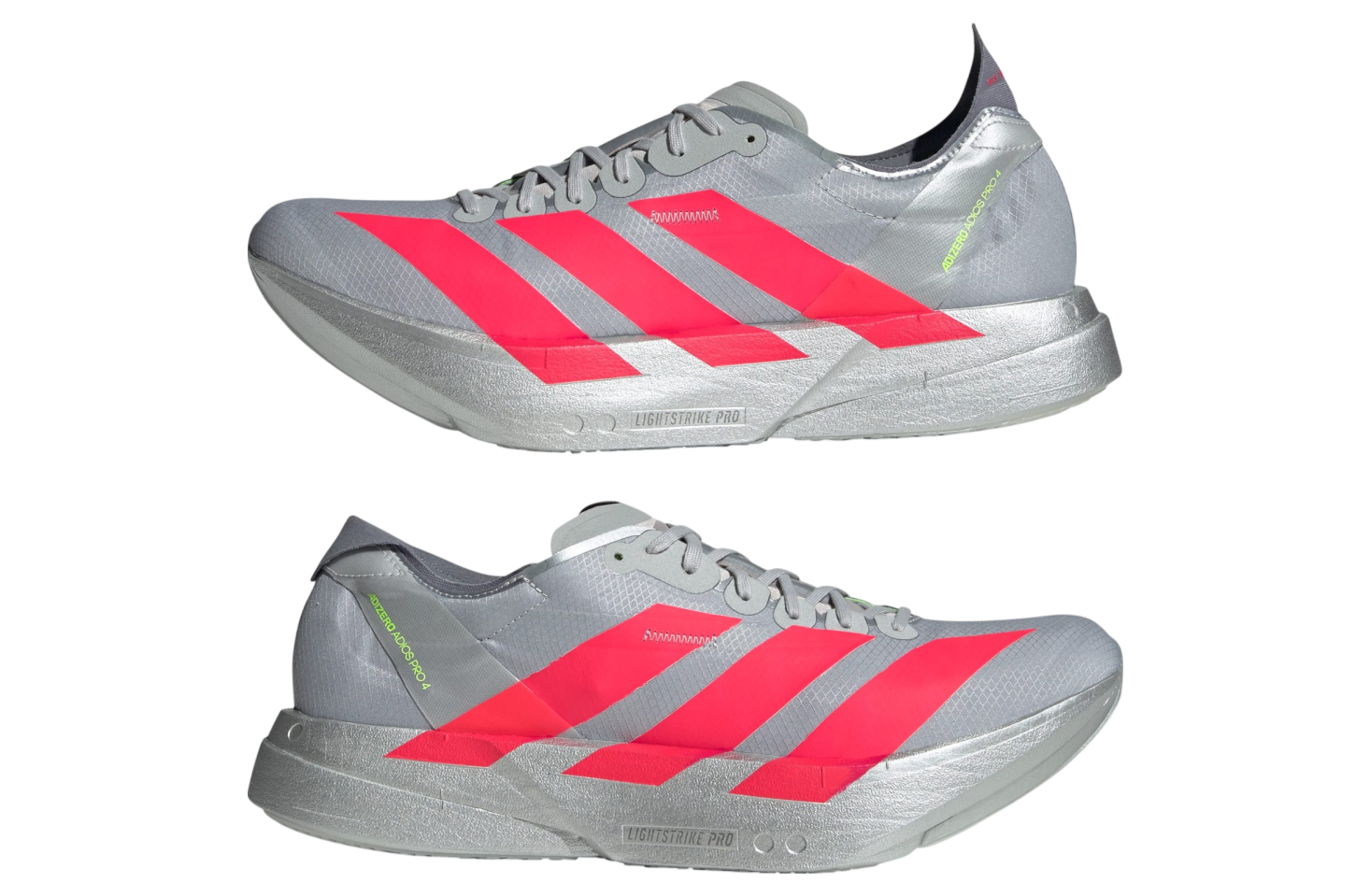 Adidas Adizero Adios Pro 4 Silver Metallic / Lucid Red