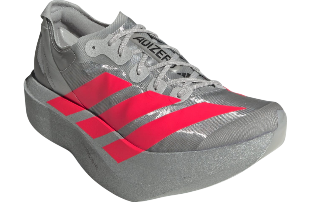 Adidas Adizero Adios Pro Evo 2 Silver Metallic / Lucid Red