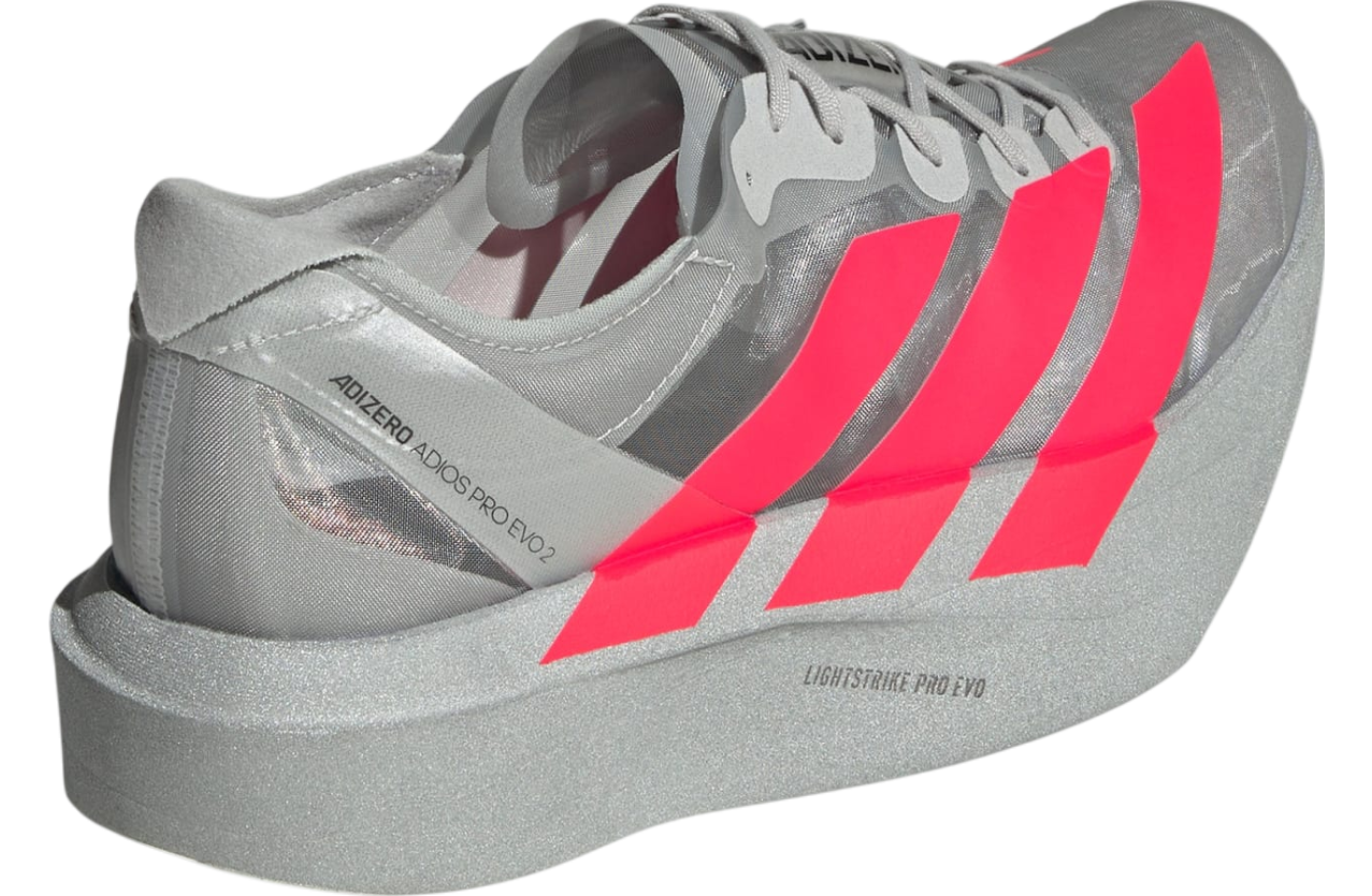 Adidas Adizero Adios Pro Evo 2 Silver Metallic / Lucid Red