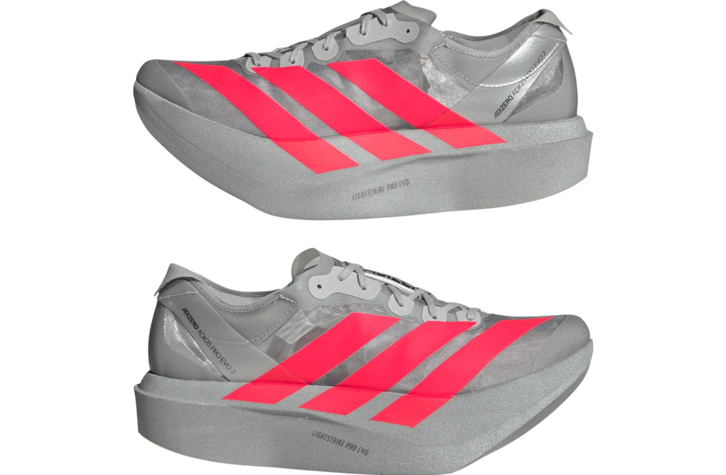 Adidas Adizero Adios Pro Evo 2 Silver Metallic / Lucid Red