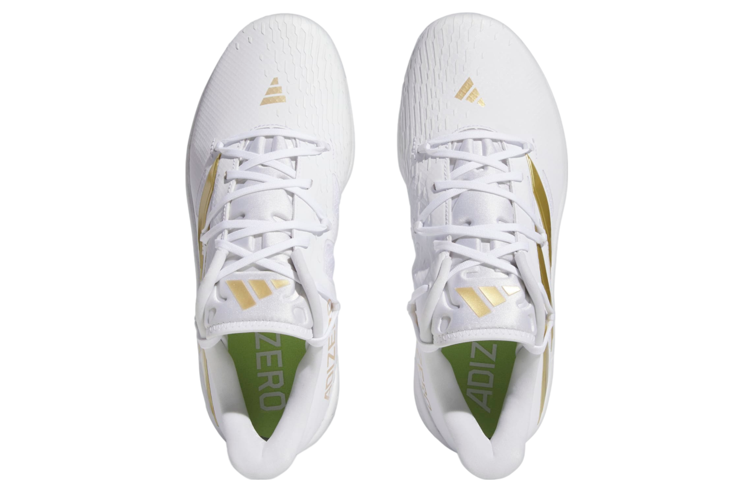 Adidas Adizero Afterburner 9 Cleats Cloud White / Gold Metallic