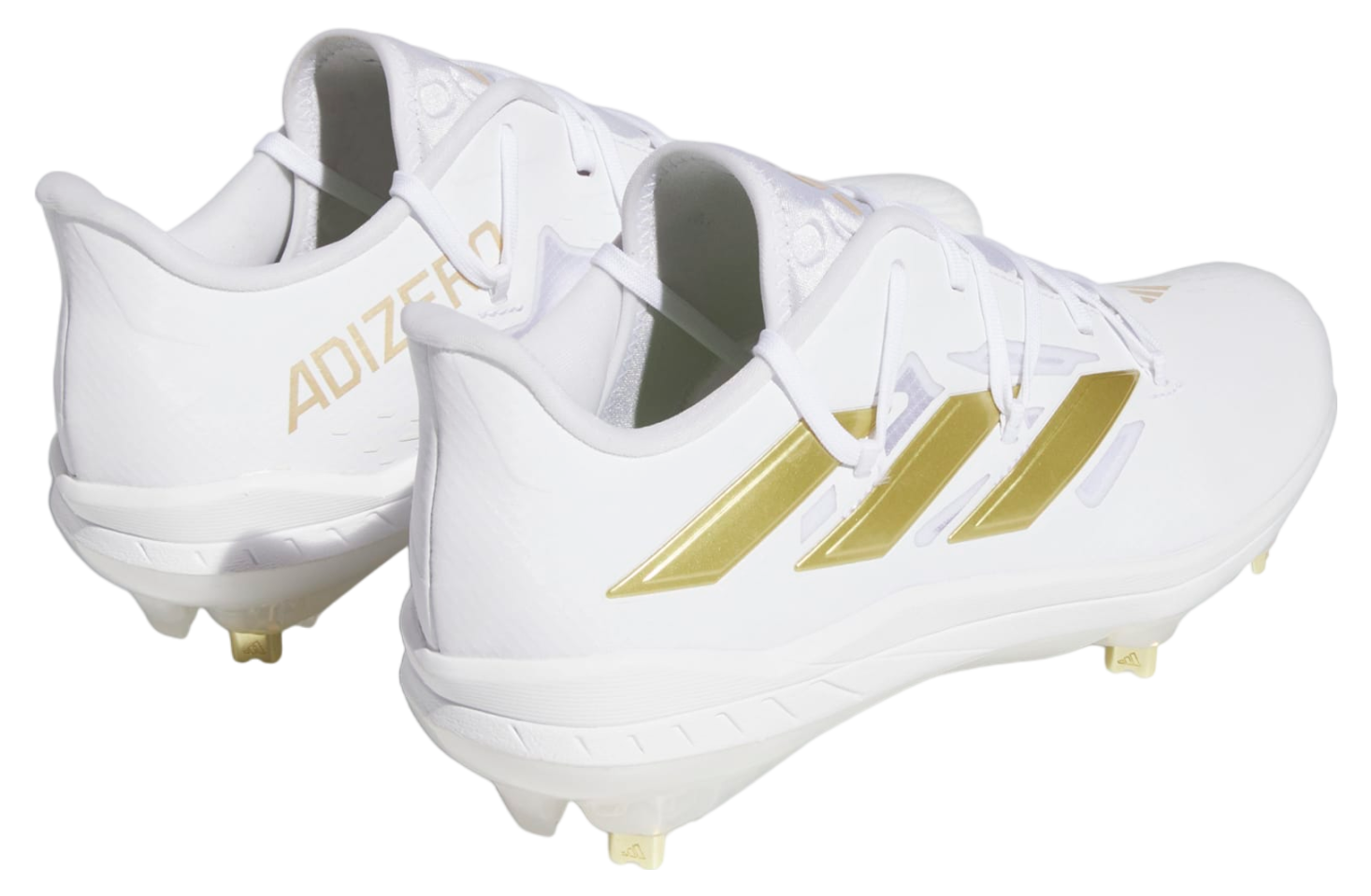 Adidas Adizero Afterburner 9 Cleats Cloud White / Gold Metallic