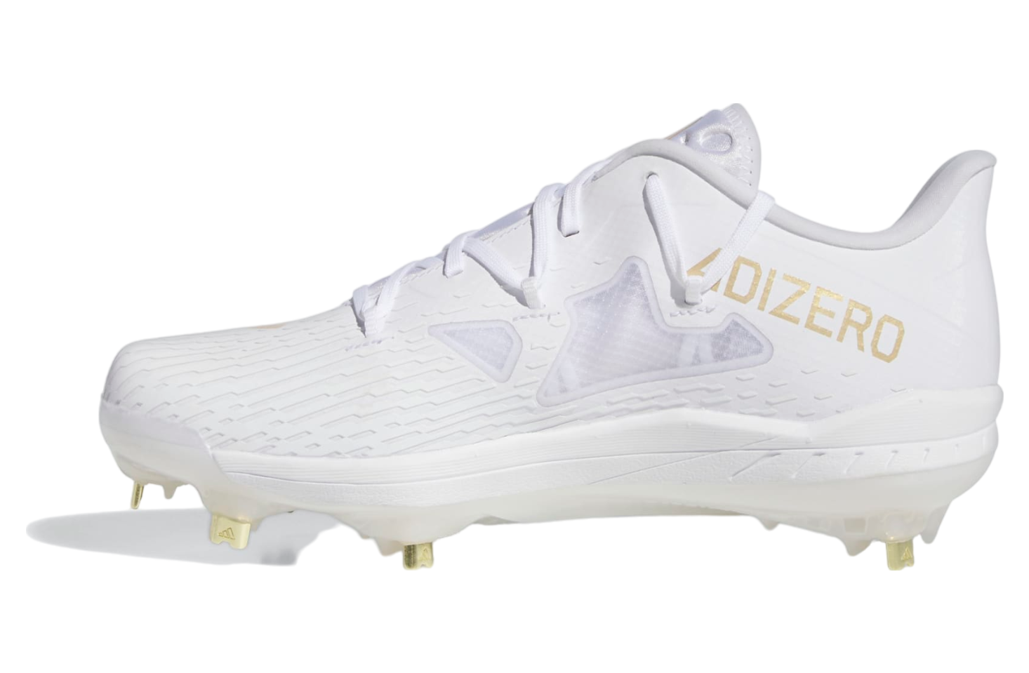 Adidas Adizero Afterburner 9 Cleats Cloud White / Gold Metallic