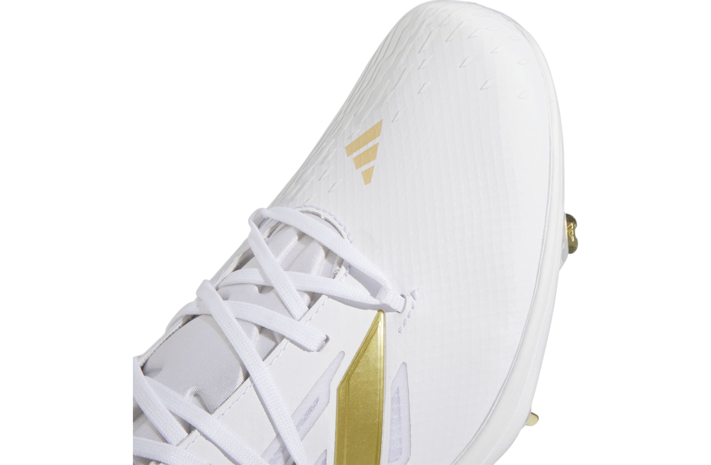 Adidas Adizero Afterburner 9 Cleats Cloud White / Gold Metallic