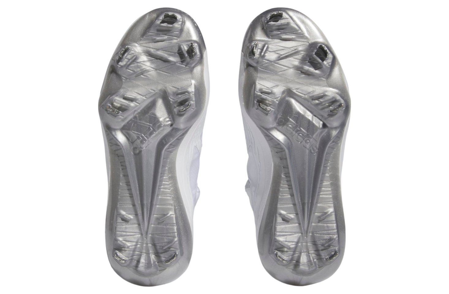 Adidas Adizero Afterburner 9 Cleats Cloud White / Silver Metallic