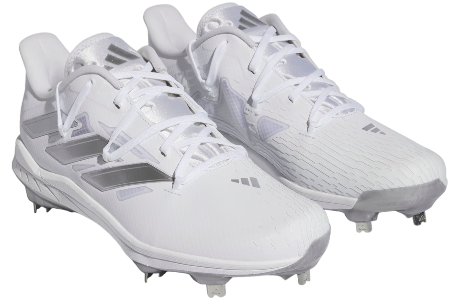 Adidas Adizero Afterburner 9 Cleats Cloud White / Silver Metallic