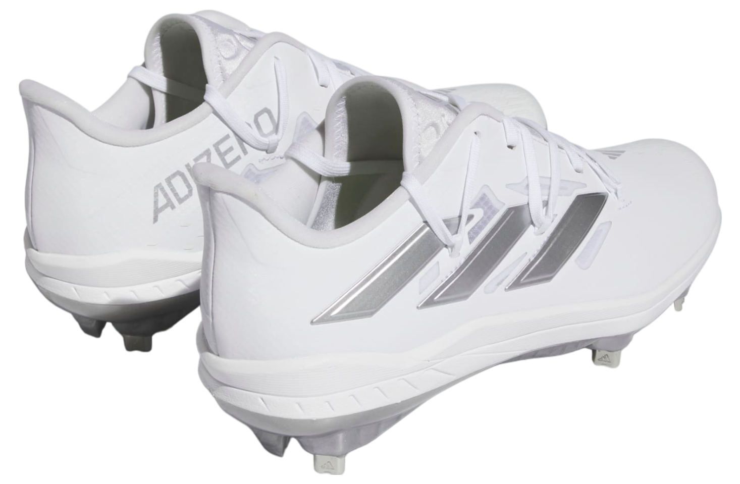 Adidas Adizero Afterburner 9 Cleats Cloud White / Silver Metallic