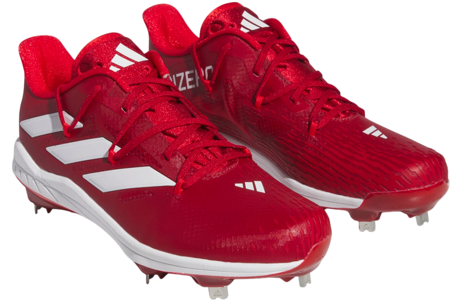 Adidas Adizero Afterburner 9 Cleats Team Power Red 2 / Cloud White