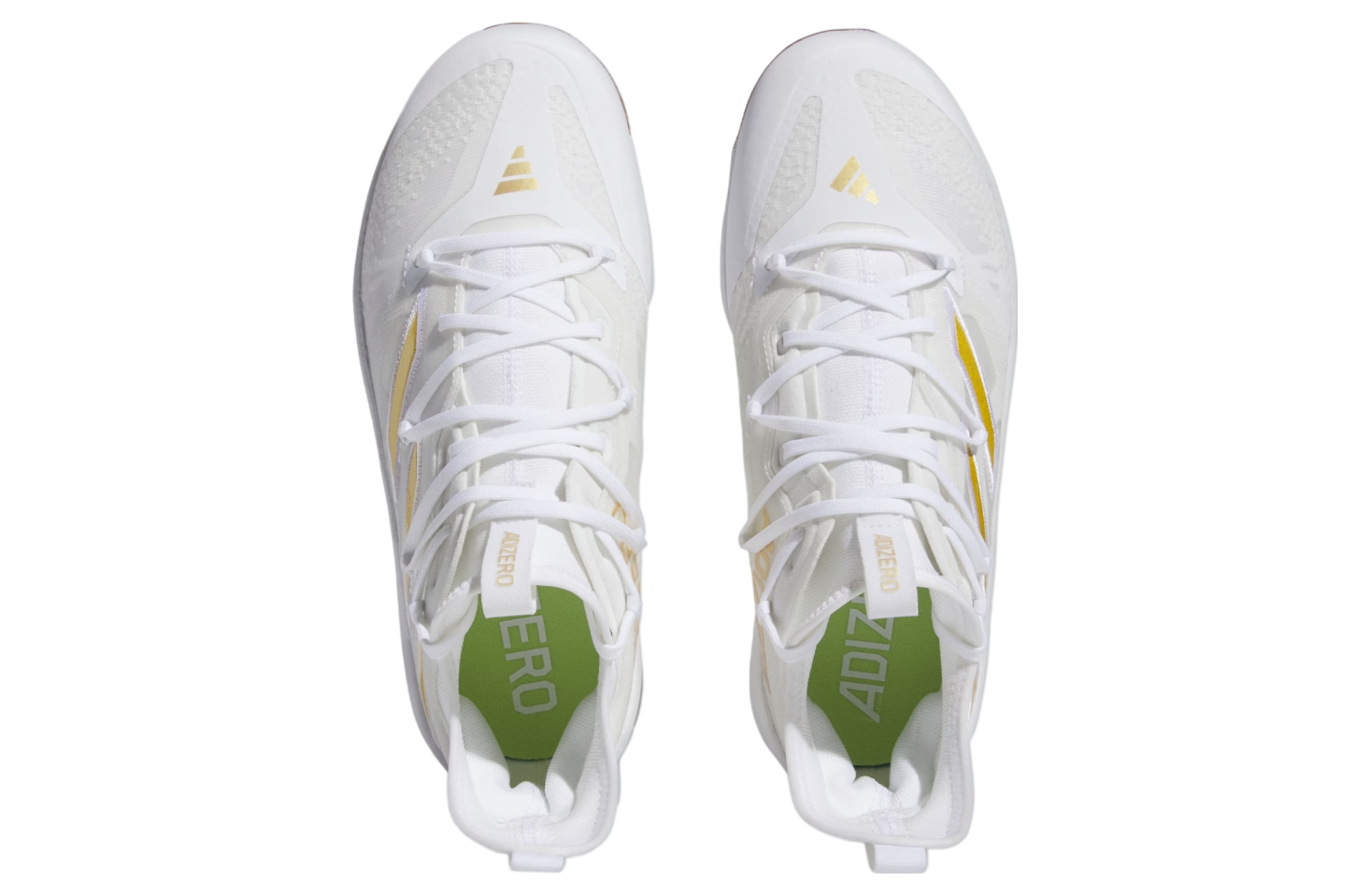 Adidas Adizero Afterburner 9 Nwv Cleats Cloud White / Gold Metallic