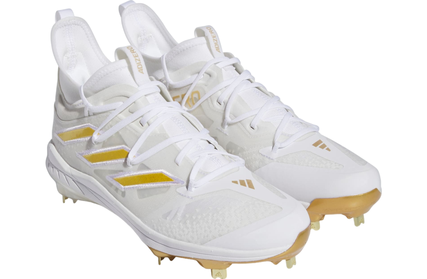 Adidas Adizero Afterburner 9 Nwv Cleats Cloud White / Gold Metallic