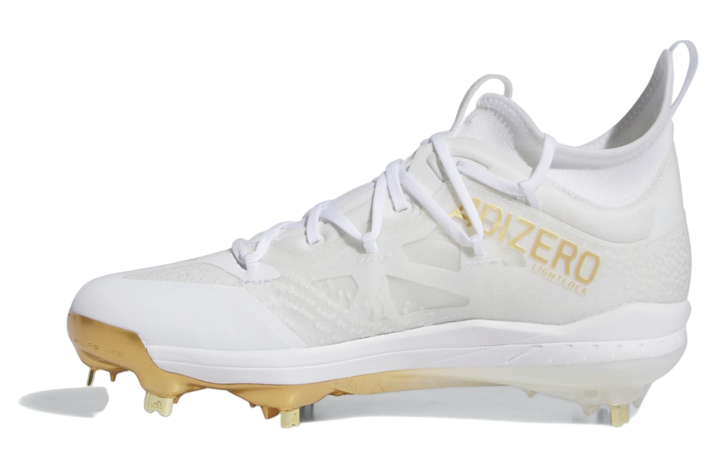 Adidas Adizero Afterburner 9 Nwv Cleats Cloud White / Gold Metallic