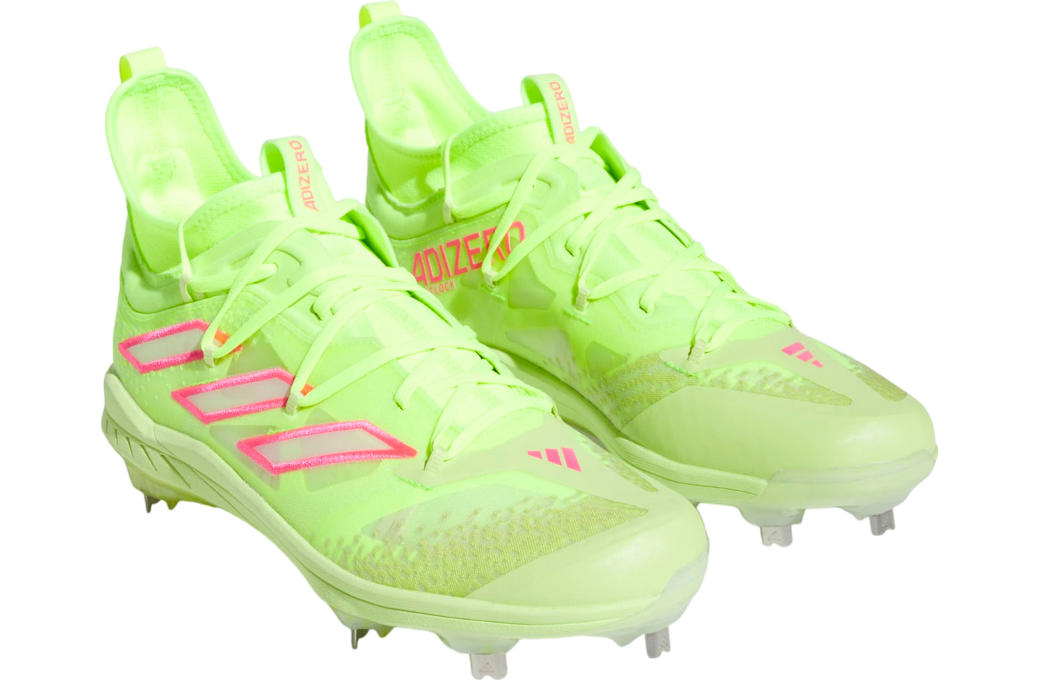 Adidas Adizero Afterburner 9 Nwv Cleats Lucid Lemon / Lucid Pink