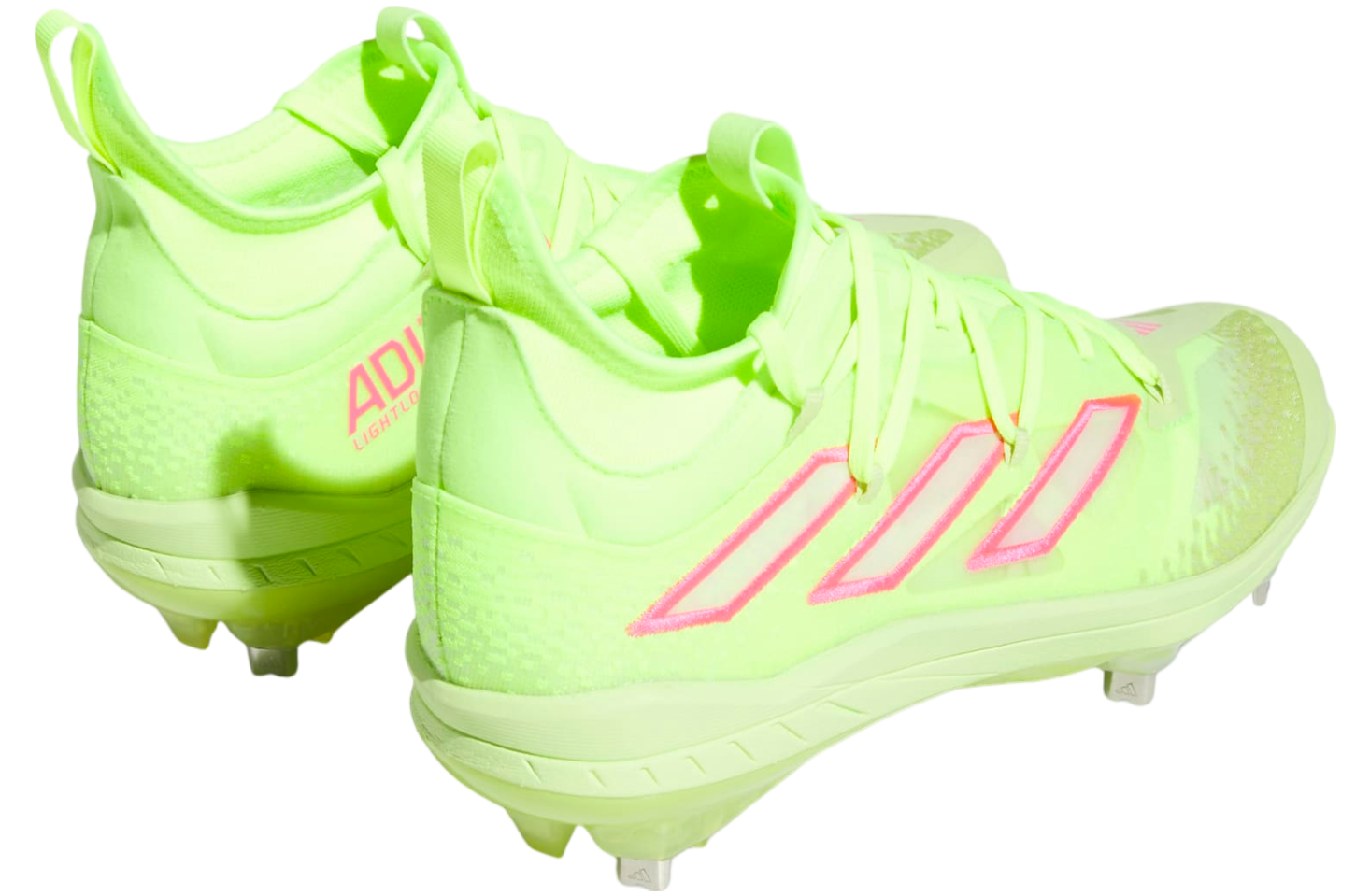 Adidas Adizero Afterburner 9 Nwv Cleats Lucid Lemon / Lucid Pink