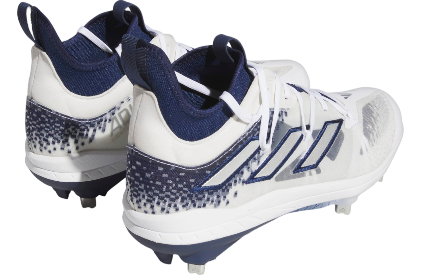 Adidas Adizero Afterburner 9 Nwv Cleats Team Navy Blue 2 / Silver Metallic