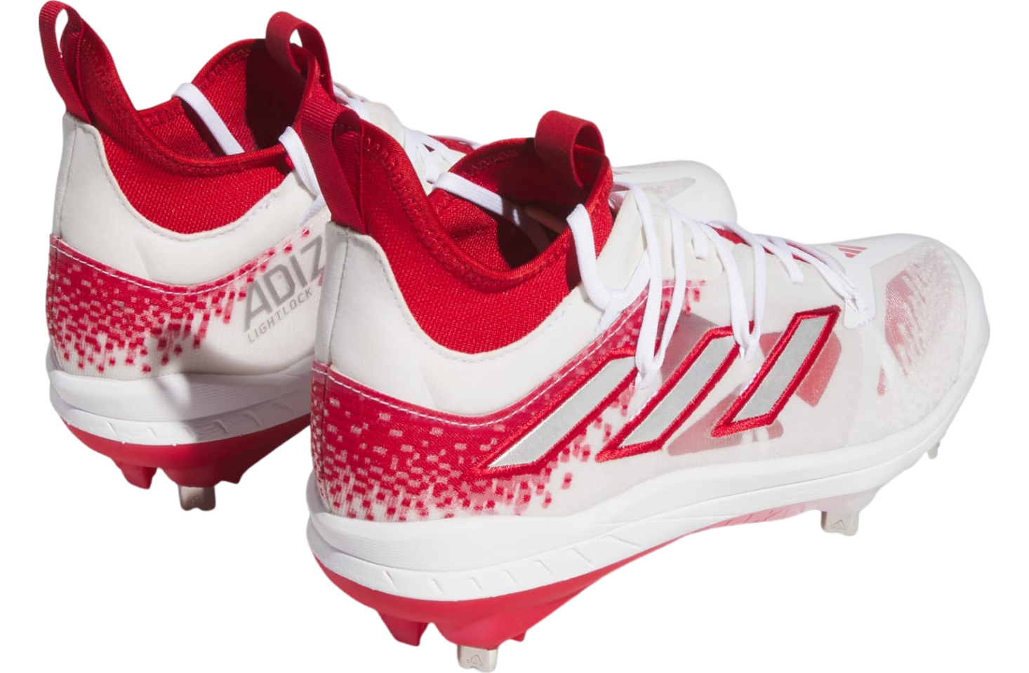 Adidas Adizero Afterburner 9 Nwv Cleats Team Power Red 2 / Silver Metallic