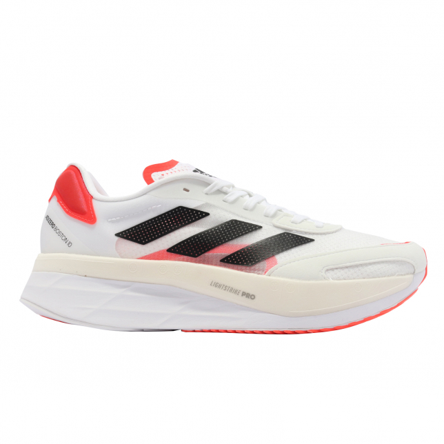 adidas AdiZero Boston 10 Cloud White Solar Red FY4079