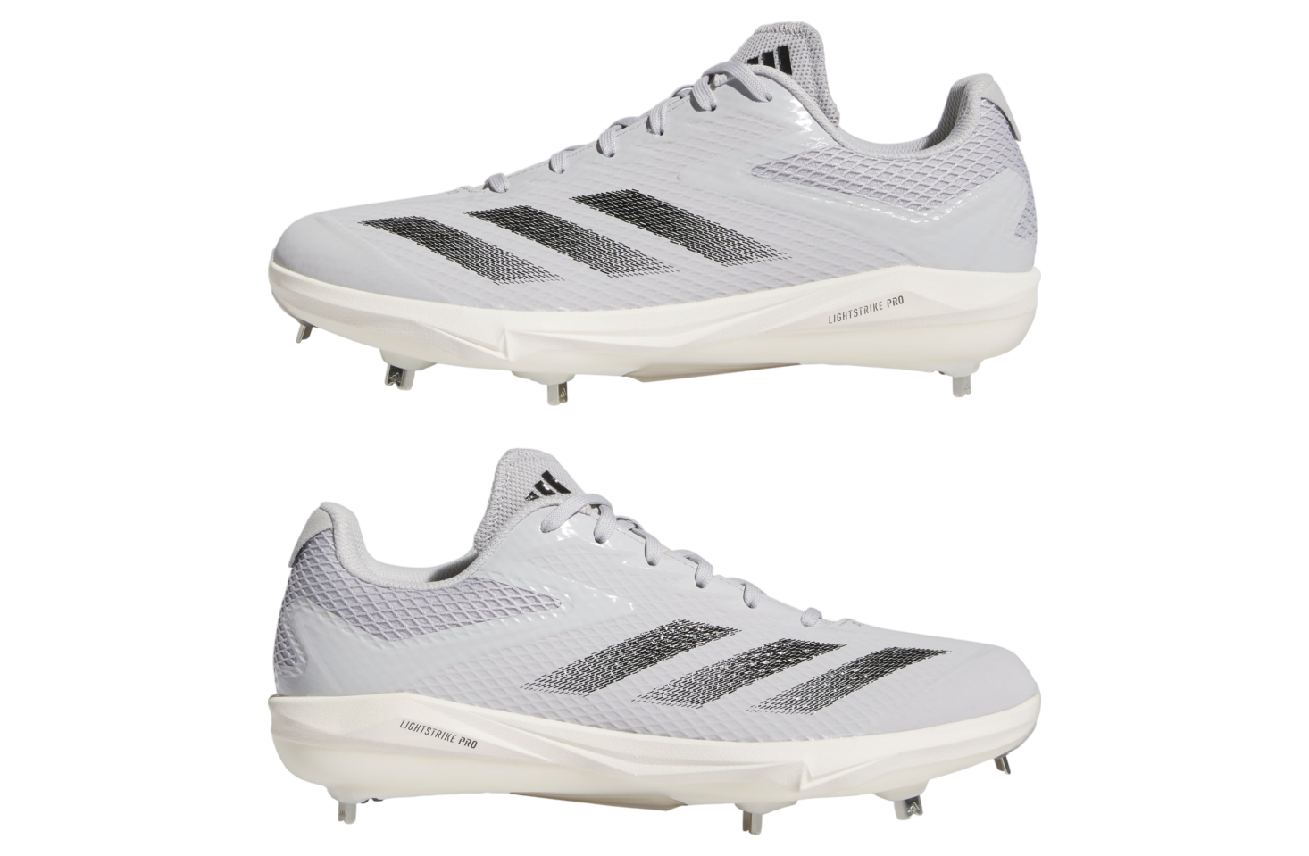 Adidas Adizero Electric Baseball Cleats Team Light Grey / Core Black