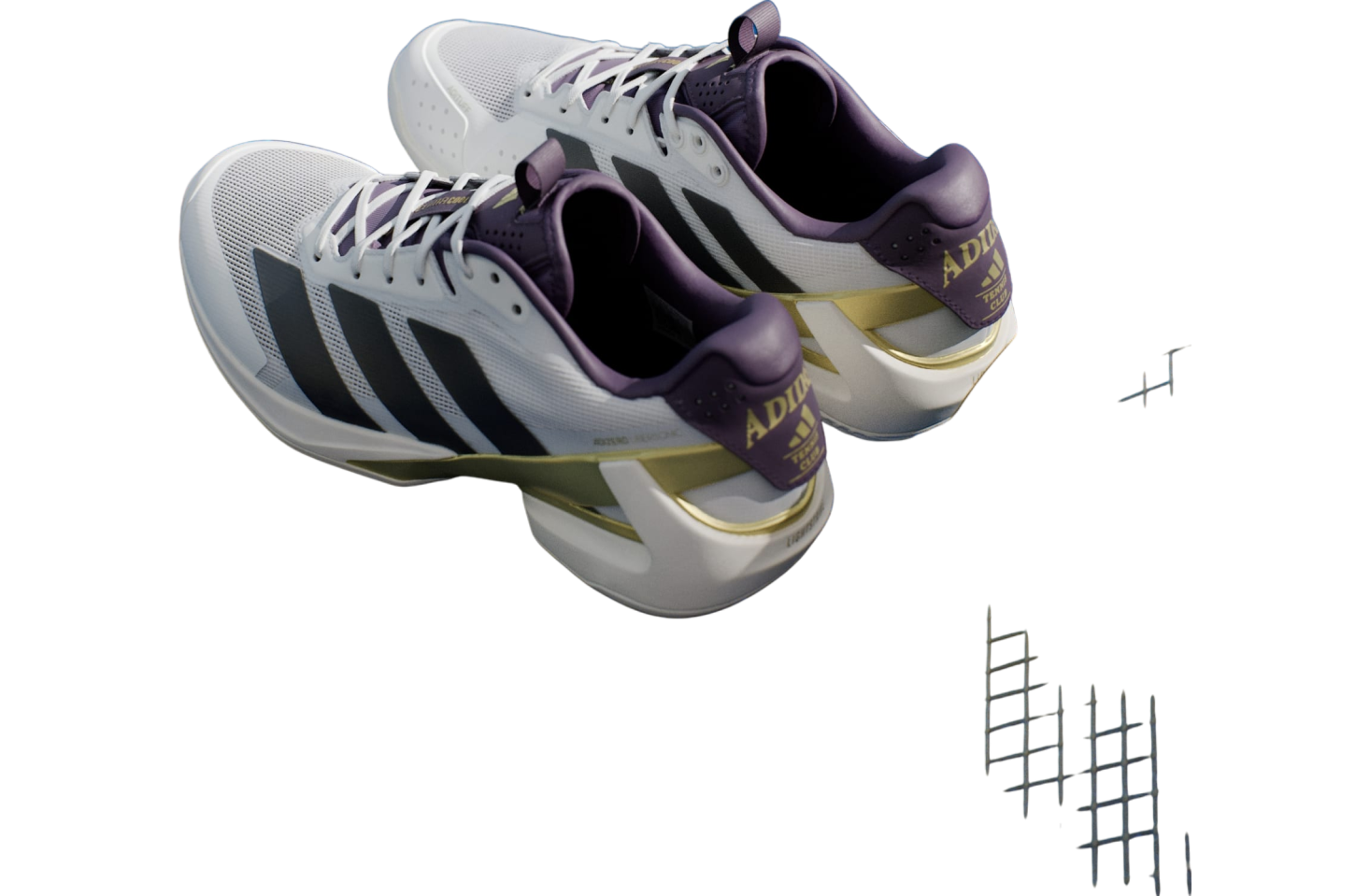 Adidas Adizero Ubersonic 5 Cloud White / Core Black / Aurora Plum