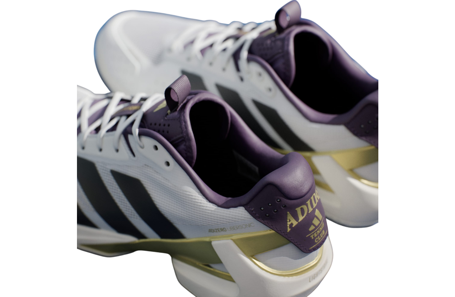 Adidas Adizero Ubersonic 5 Cloud White / Core Black / Aurora Plum