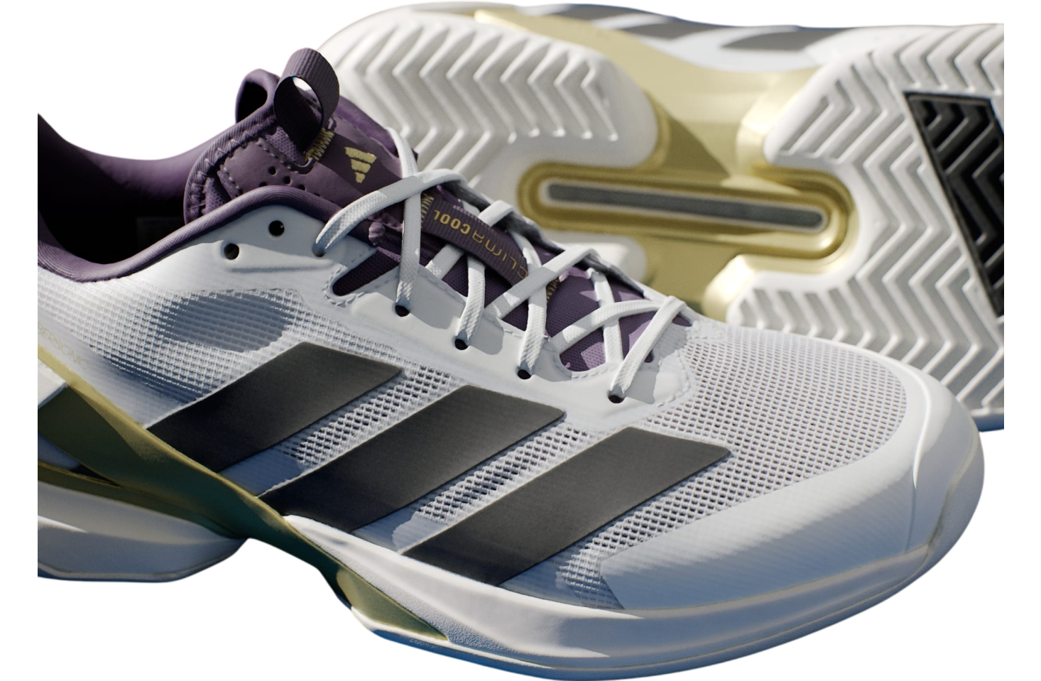 Adidas Adizero Ubersonic 5 Cloud White / Core Black / Aurora Plum