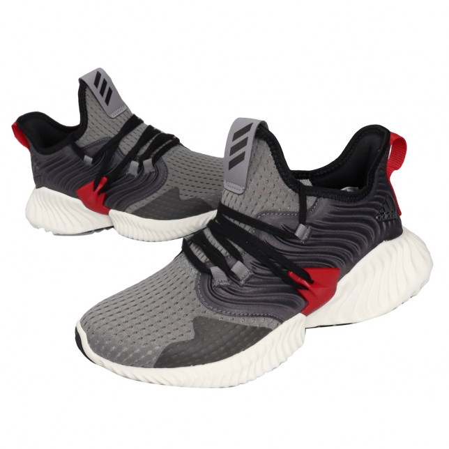 adidas Alphabounce Instinct CC GS Grey Three Core Black Active Red