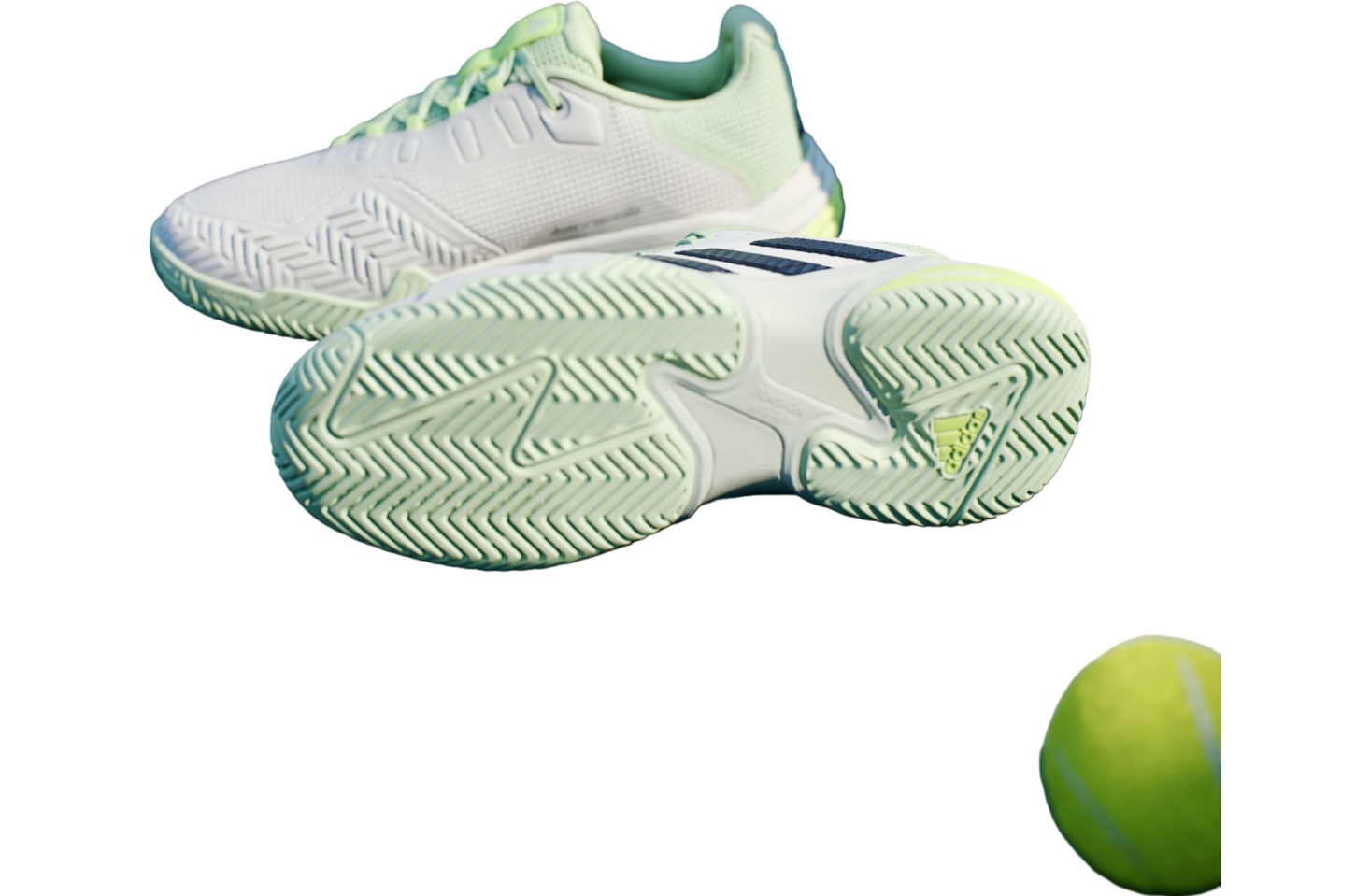 Adidas Barricade 13 Tennis Cloud White / Semi Green Spark