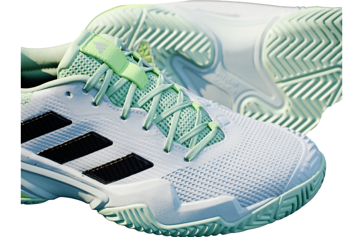 Adidas Barricade 13 Tennis Cloud White / Semi Green Spark