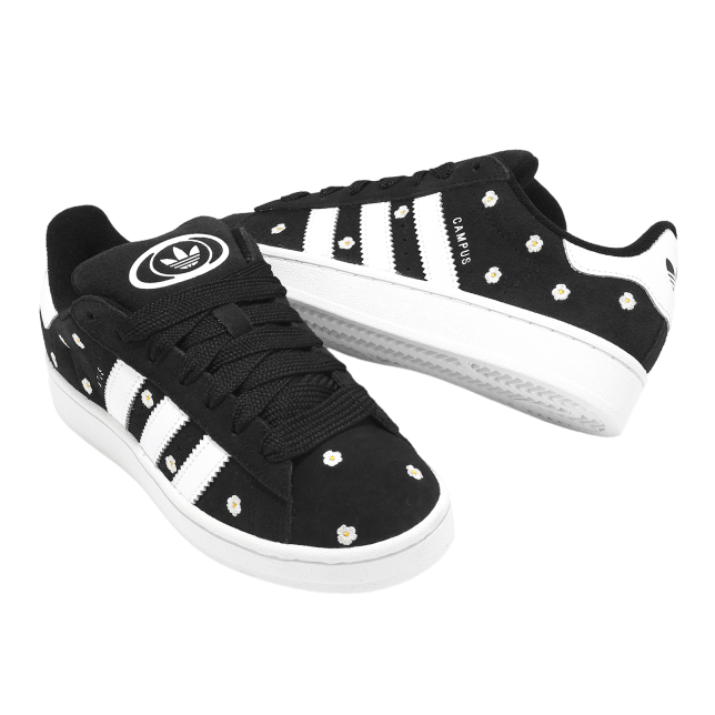 Adidas Campus 00s Core Black / Cloud White (Flowers)