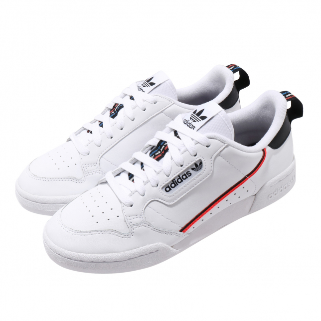 Adidas Continental 80 Footwear White Core Black Solar Red