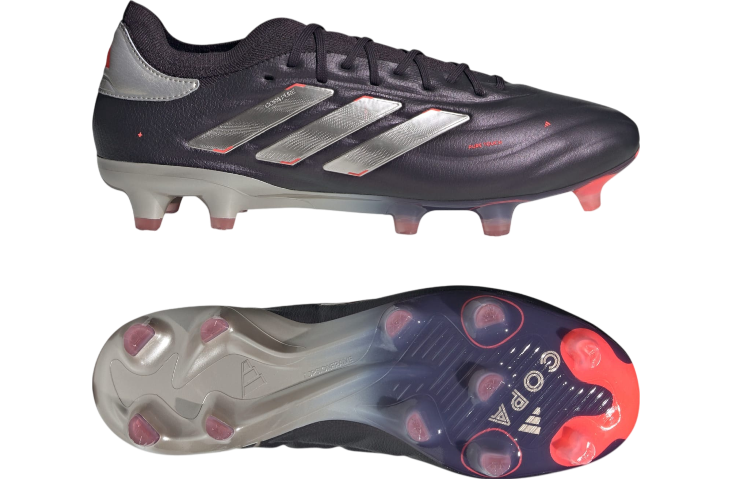 Adidas Copa Pure 2 Elite Knit FG Aurora Black / Platinum Metallic