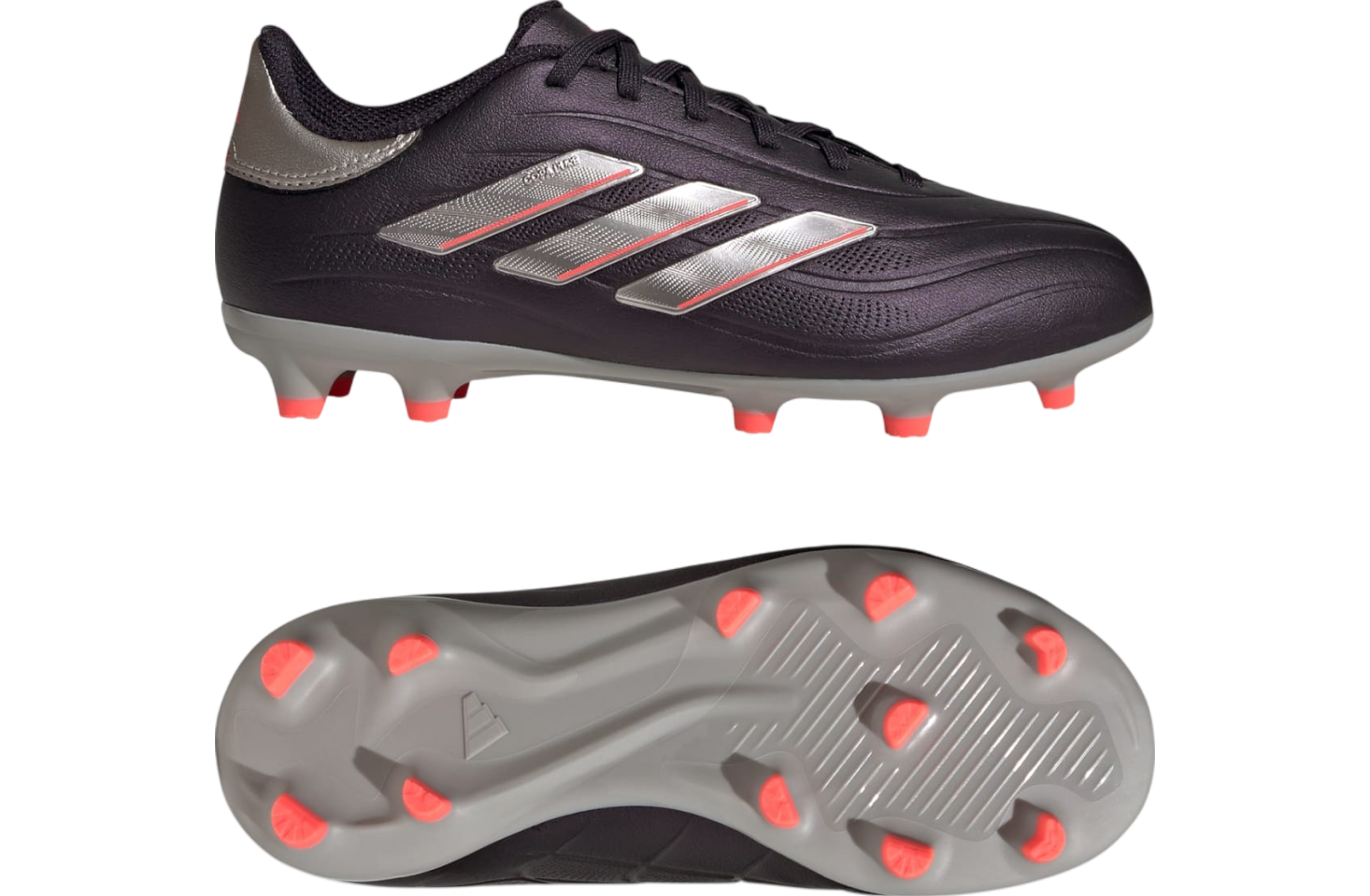 Adidas Copa Pure 2 League FG GS Aurora Black / Platinum Metallic